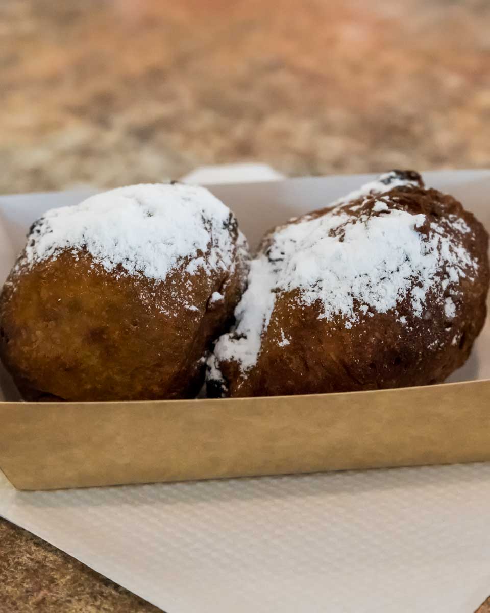 A sweet pastrey eaten on a food tour in New Orleans Louisiana