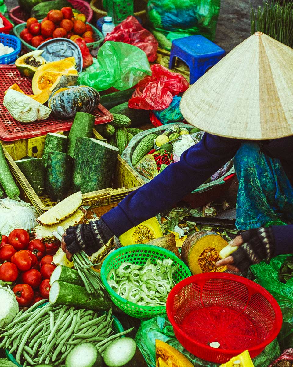 A-vegtable-market-during-a-cooking-class-in-Saigon Ho Chi Minh Vietnam