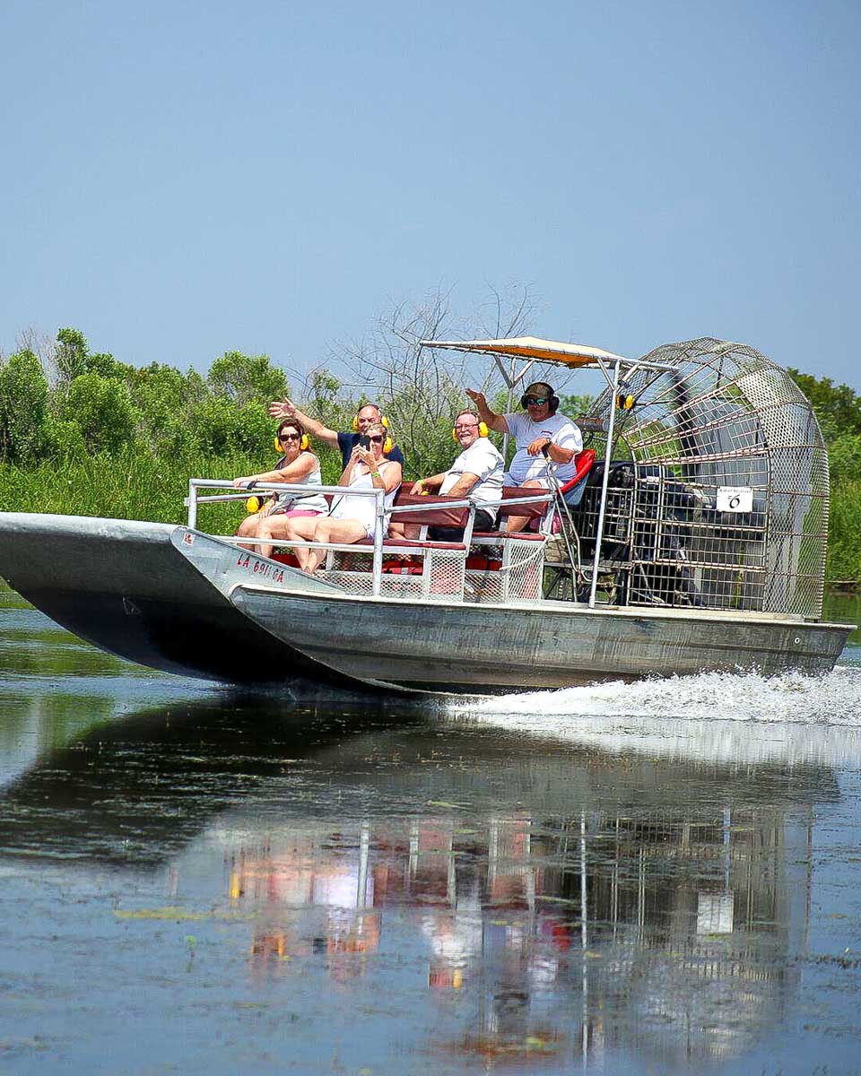 Airboat Adventures tour near New Orleans Louisiana