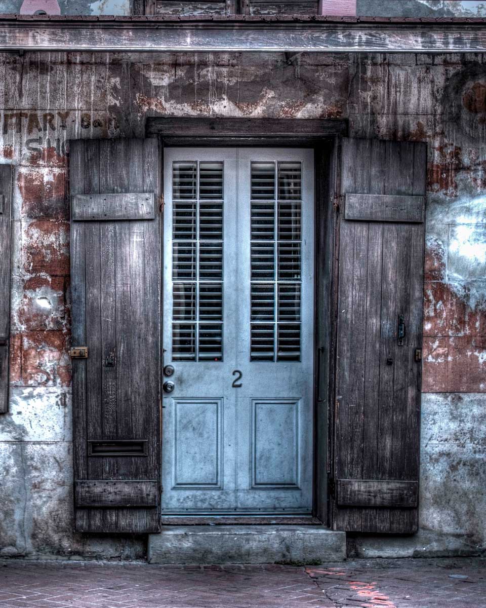 An abandoned building in the French Quarter of New Orleans Louisiana on a ghost tour