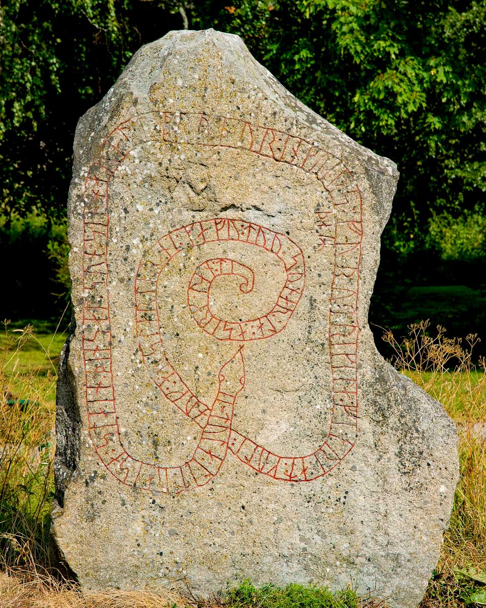 Ancient Runes Stone near Stockholm Sweden