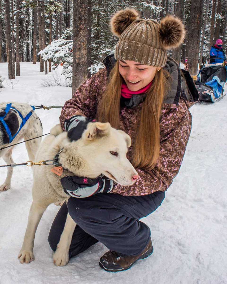 Bailey-with-a husky on a tour from Tromso Norway