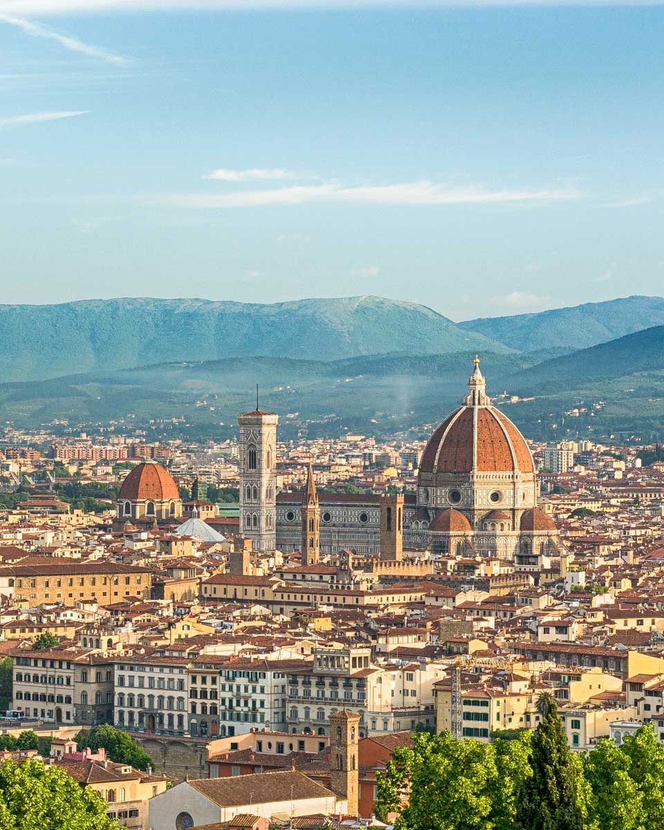 Basilica San Miniato al Monte view of Florence Italy