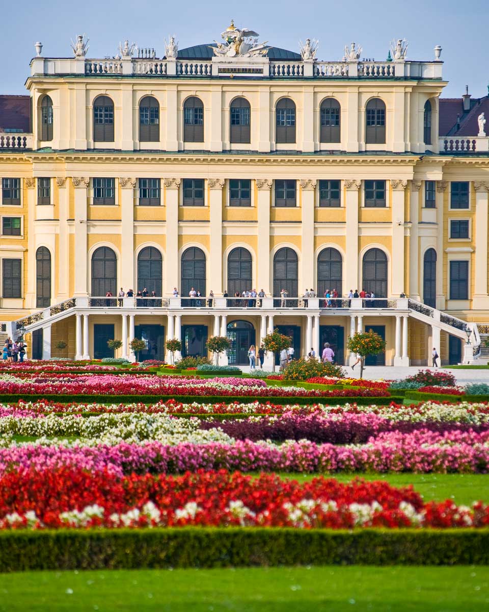 Beautiful Schoenbrunn Palace in Vienna Austria