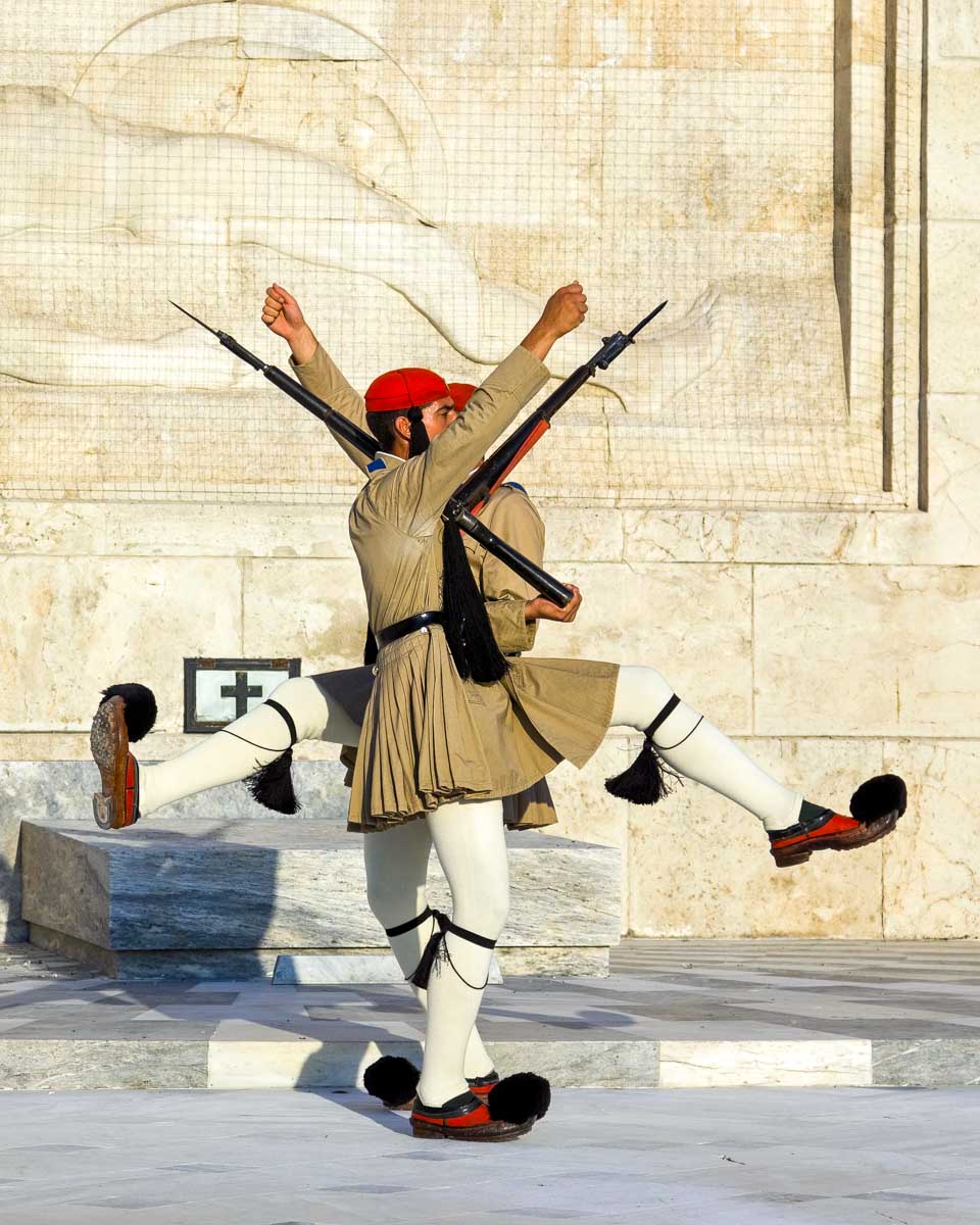 Changing of the enzo gaurd in Athens Greece