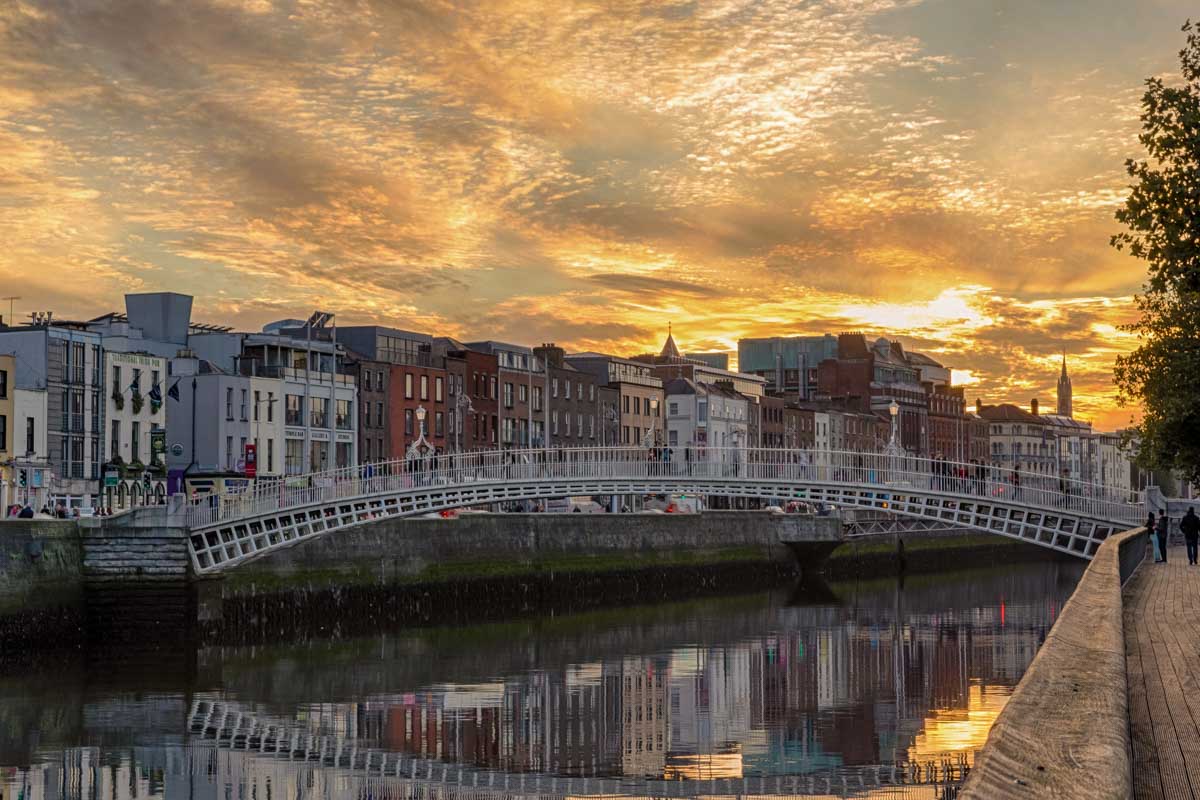 Dublin - Ha'penny Bridge in Ireland