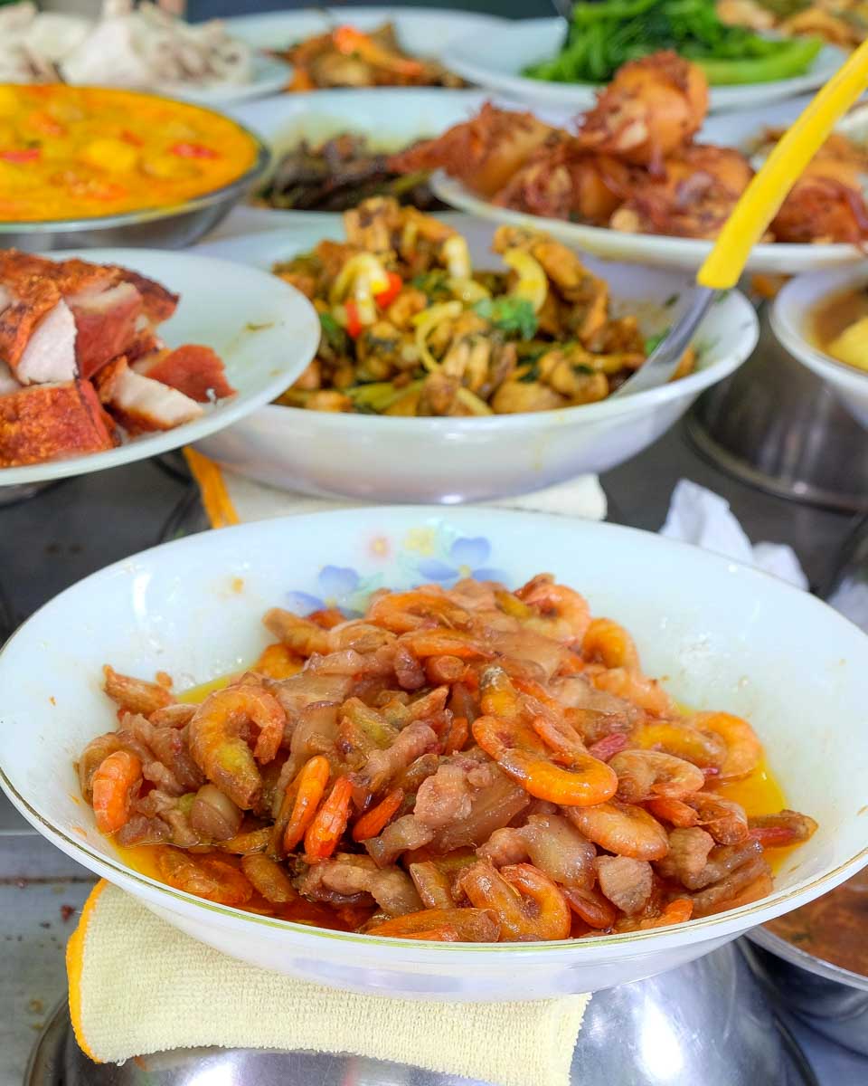 Food eaten on a food tour in Hanoi Vietnam