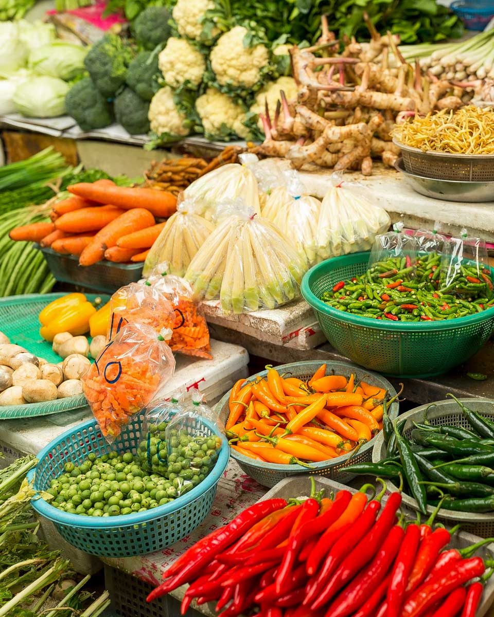 Fresh-vegtables-at-a-market-in-Phnom Penh Cambodia