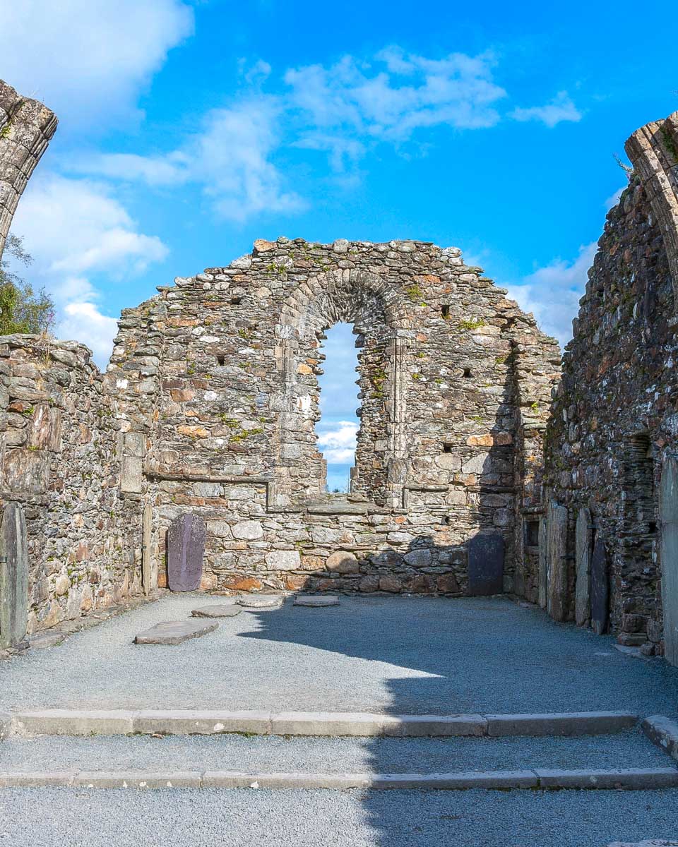 Glendalough Cathedral on a tour from Dublin Ireland