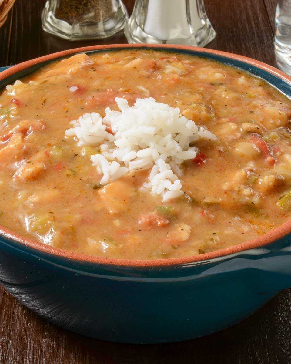 Gumbo eaten on a food tour in New Orleans Louisiana