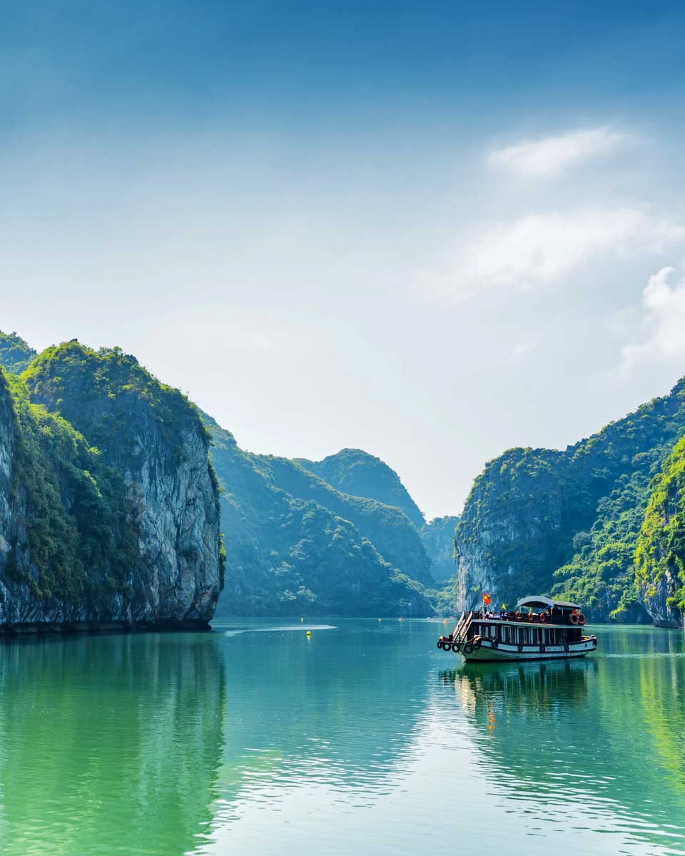 Ha Long Bay on a cruise from Hanoi Vietnam