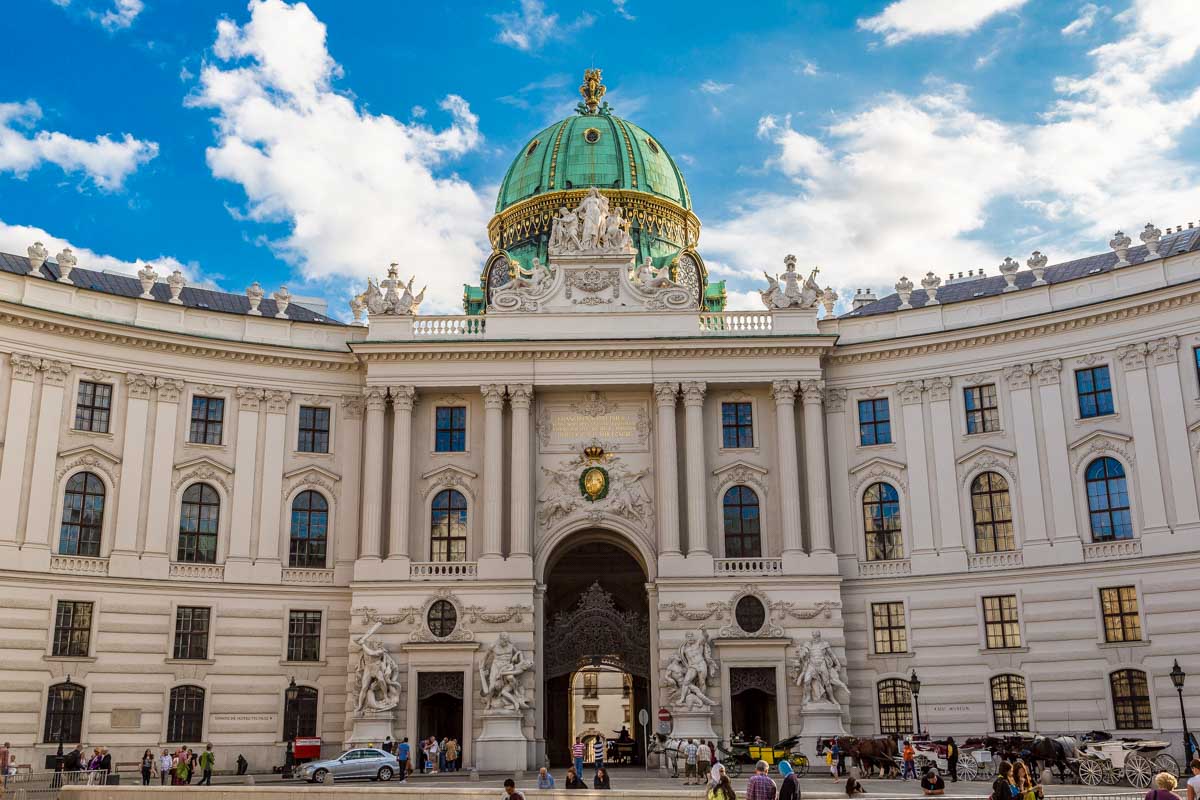 Hofburg Palace on a sunny day in Vienna Austria