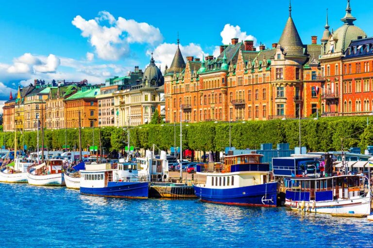 Old Town in the summer Stockholm Sweden