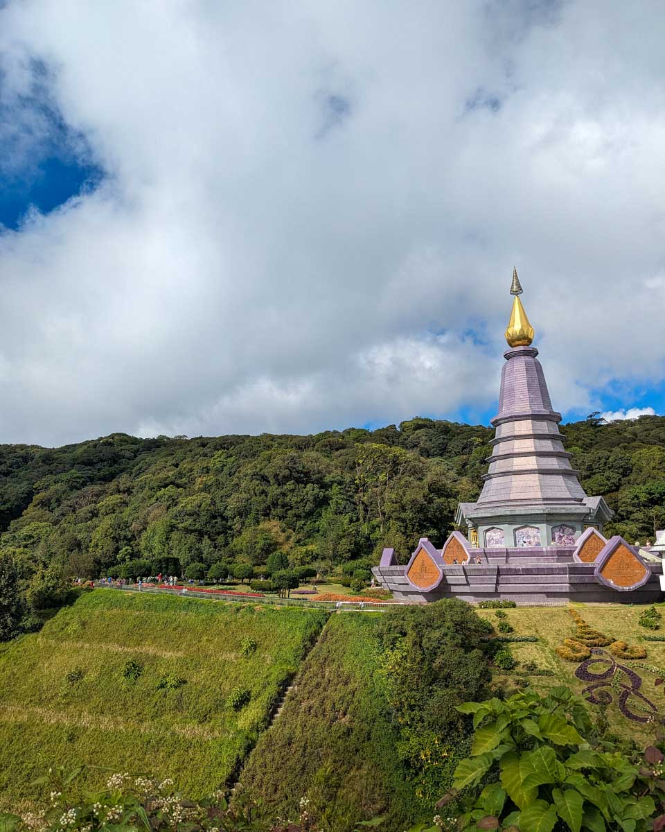 One of the Royal Stupas in Doi Inathon National Park near Chiang Mai Thailand