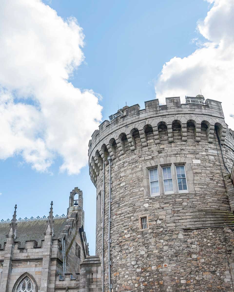 Outside Dublin Castle in Dublin Ireland