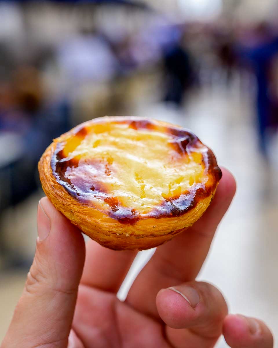 Pastel de nata on Lisbon Portugal food tour
