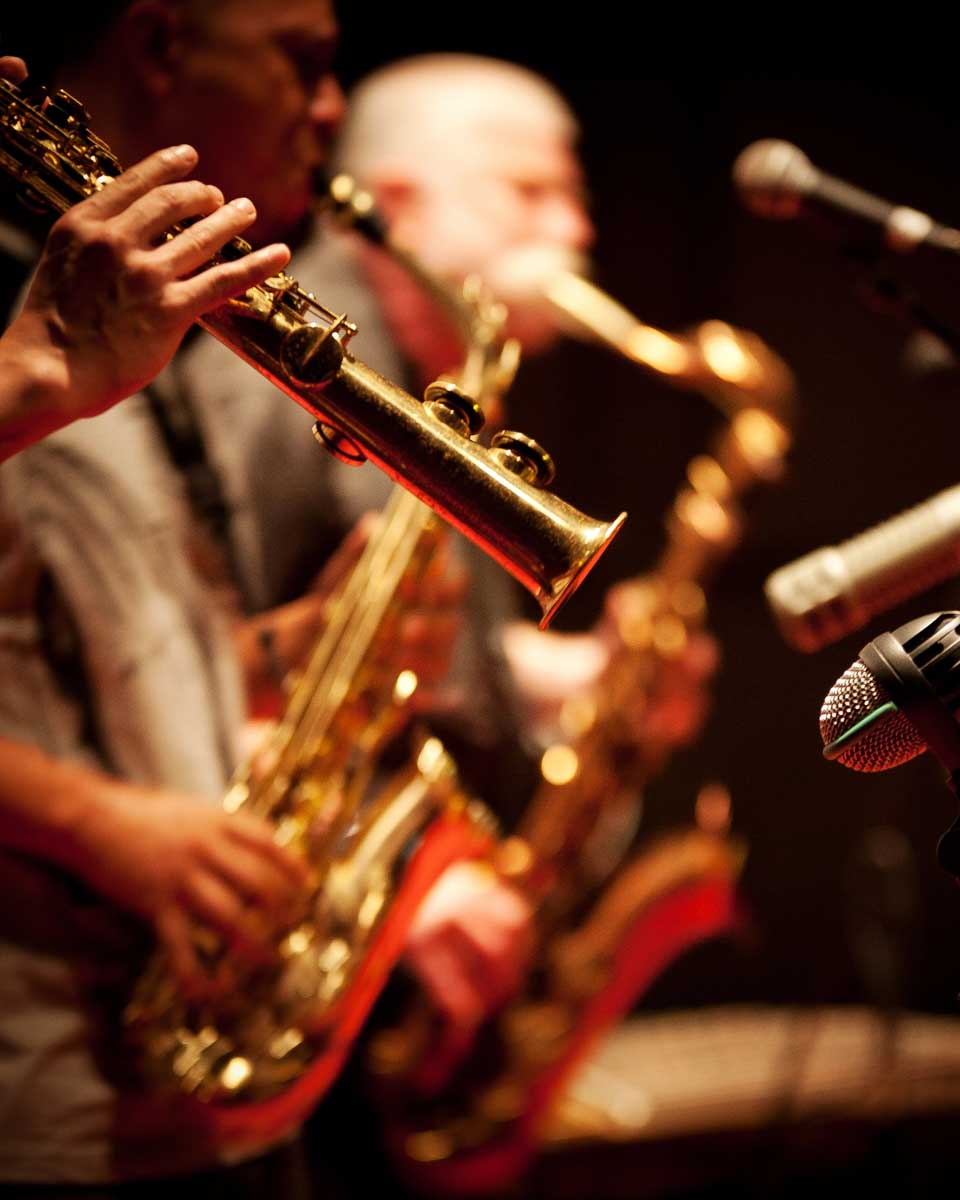 People play jazz on a tour in New Orleans Louisiana