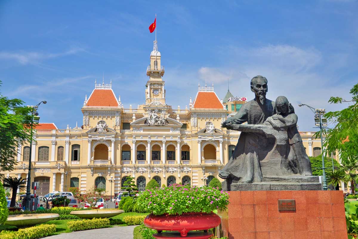 Peoples Committee Building in Ho Chi Minh Saigon Vietnam