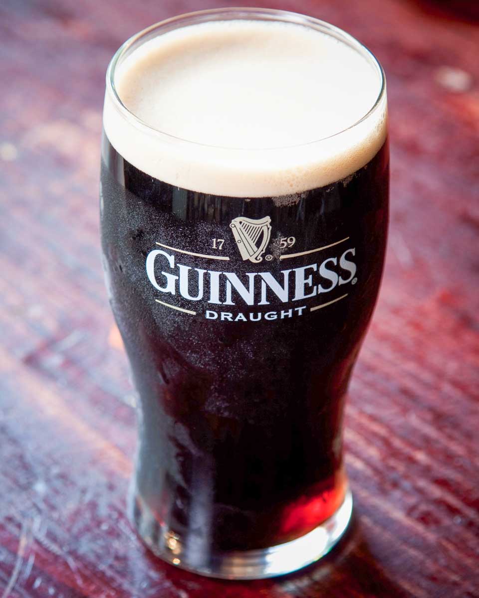 Pint of Guinness on a tour in Dublin Ireland