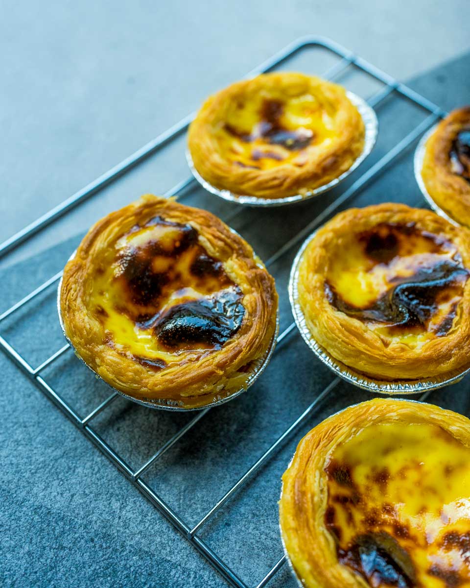 Portuguese sweet Pastel de Nata made during cooking class in Lisbon