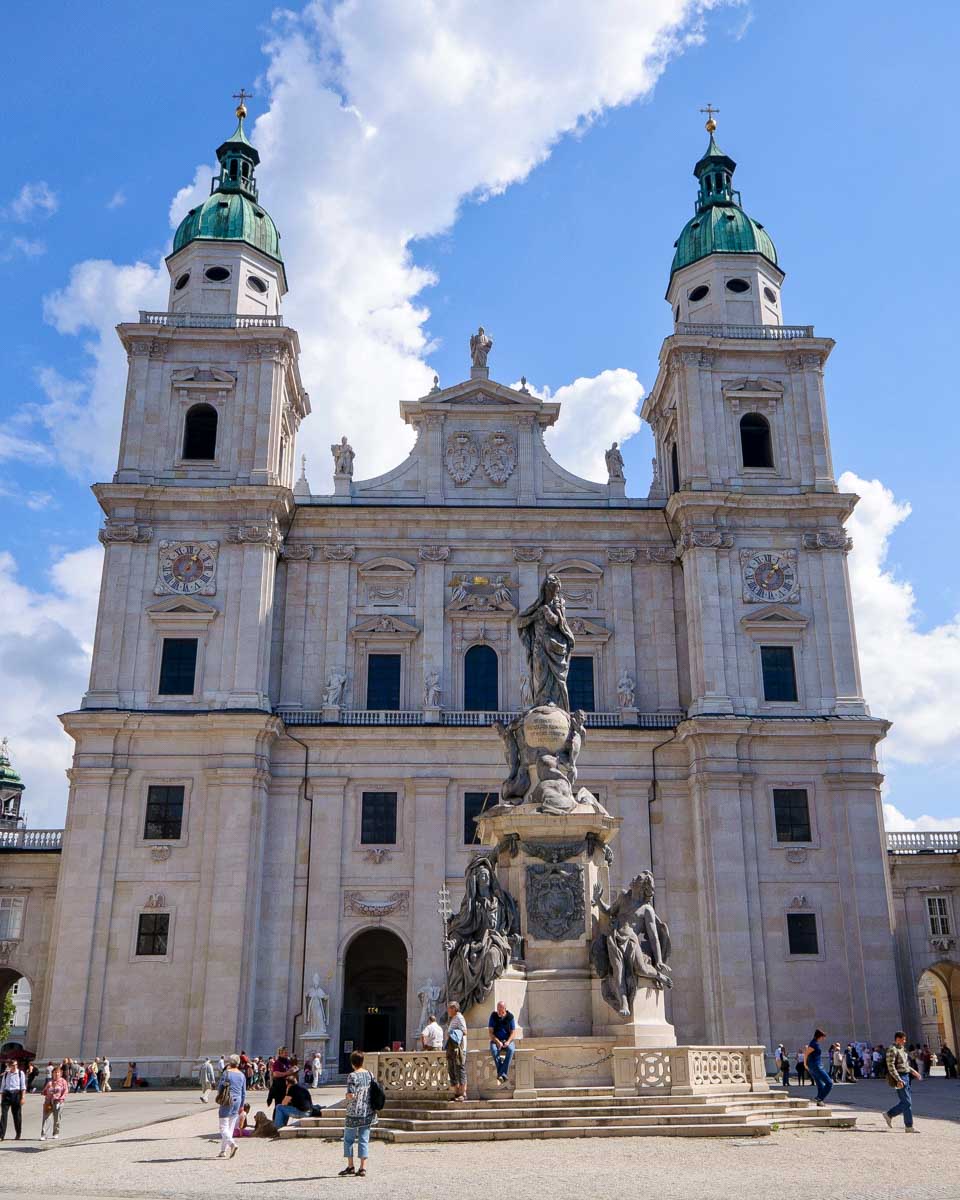 Salzburg Cathedral exterior in Salzburg Austria