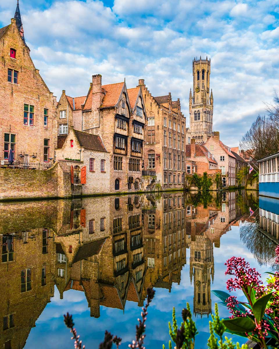Scenic view of Bruges on a tour from Brussels Belgium