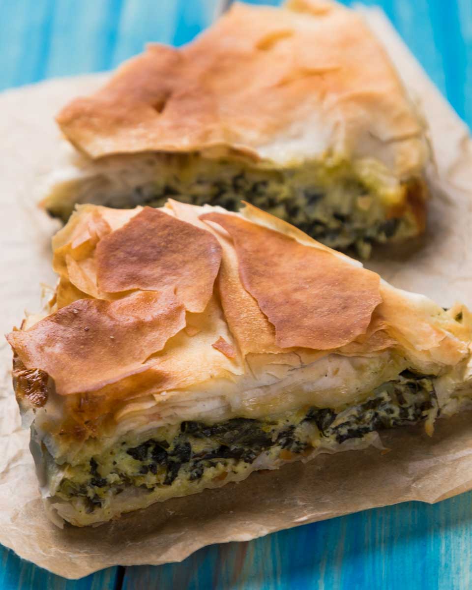 Spanakopita Greek food on food tour in Athens Greece