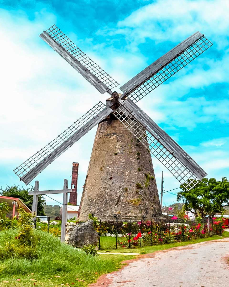 SunTours Barbados abandoned windmill on a tour from Barbados