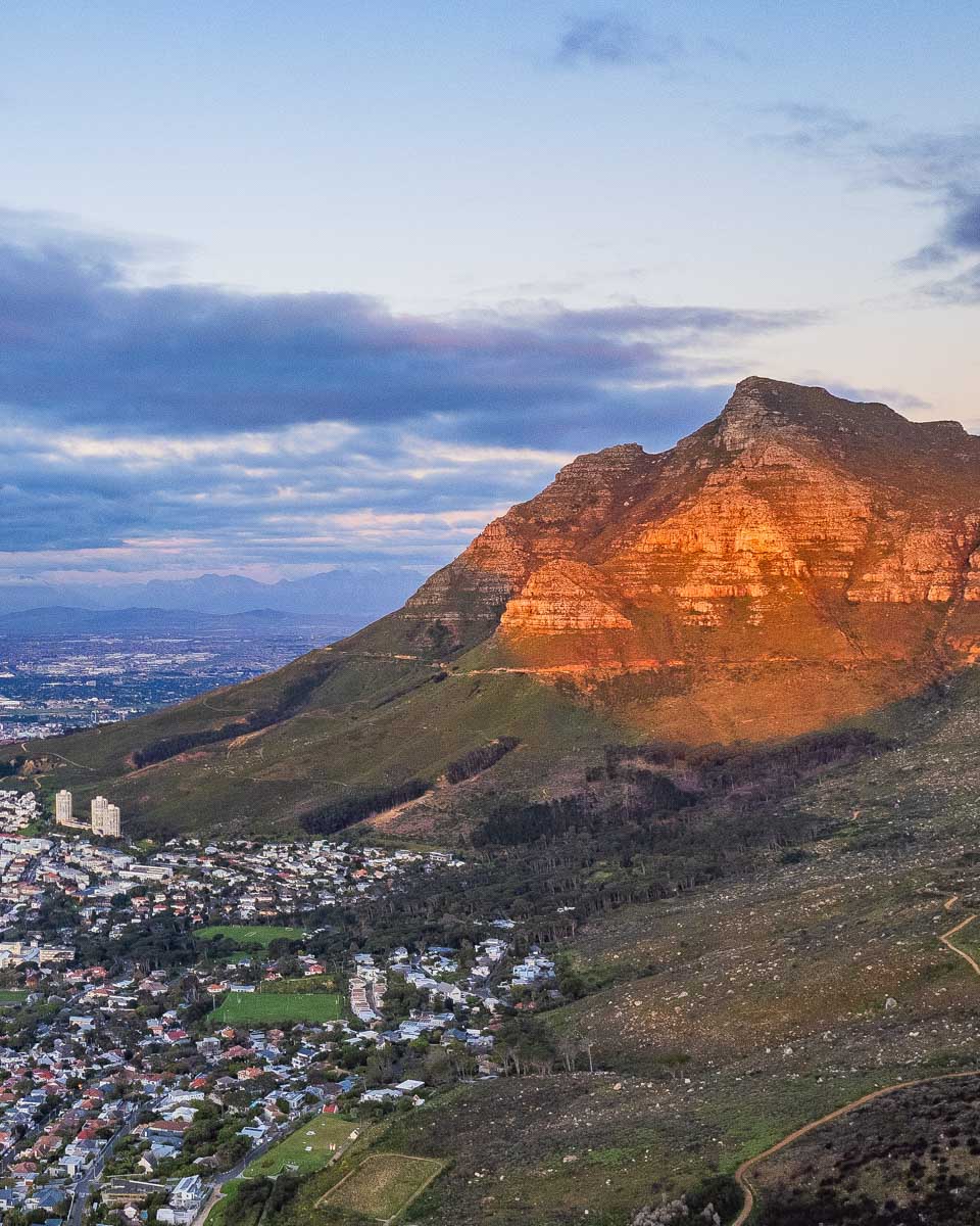 Sunrise over Cape Town South Africa on a hike 2