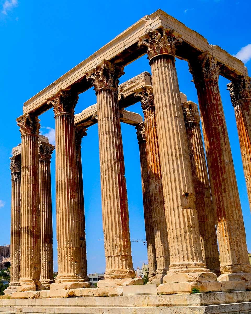 Temple of Zeus on a tour from Athens Greece