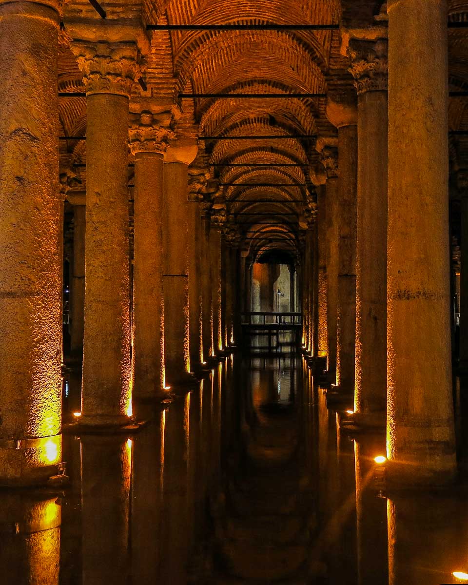 The Basilica Cistern in Istanbul Turkey
