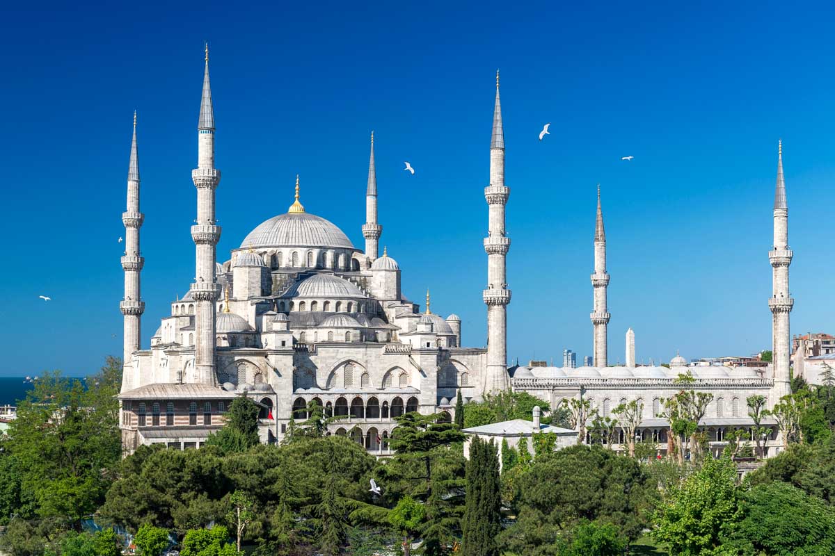 The Blue Mosque in Istanbul Turkey during the day