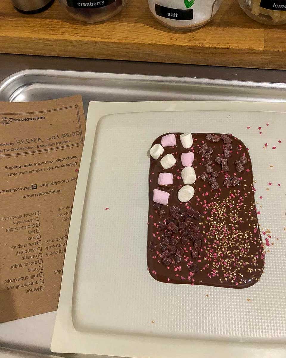 The-Chocolatarium-chocolate-making-instructions-on-a-tour-in-Edinburgh-Scotland