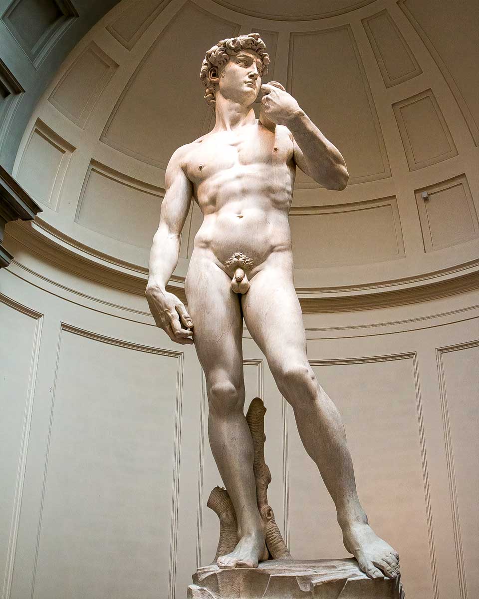 The Statue of David at Accademia Museum in Florence Italy