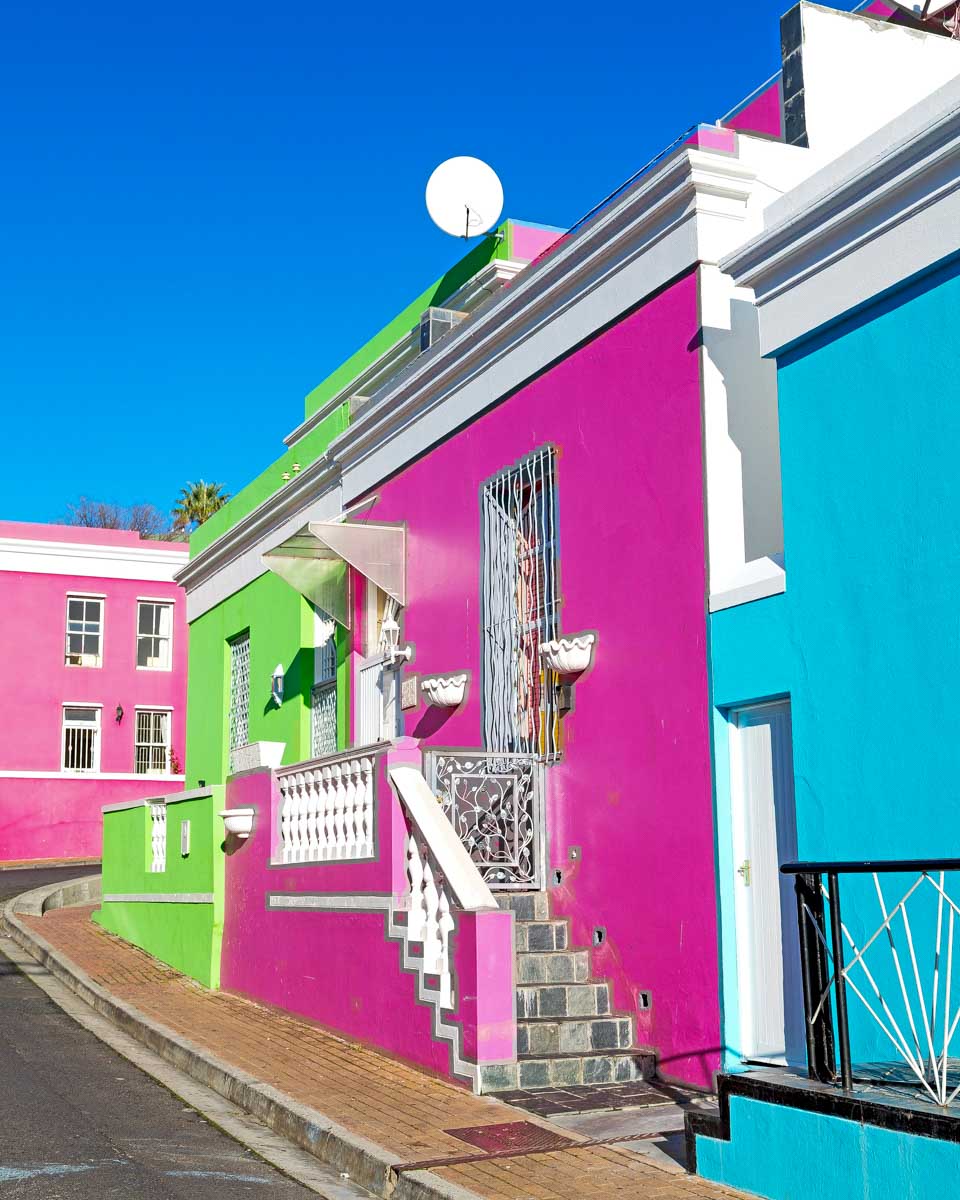 The colorful streets of Bo Kaap in Cape Town South Africa