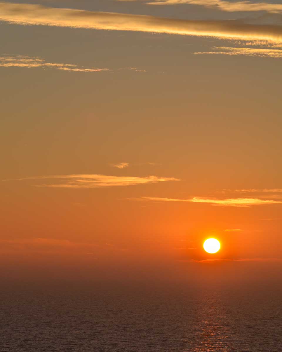The midnight sun seen on a hiking tour from Tromso Norway