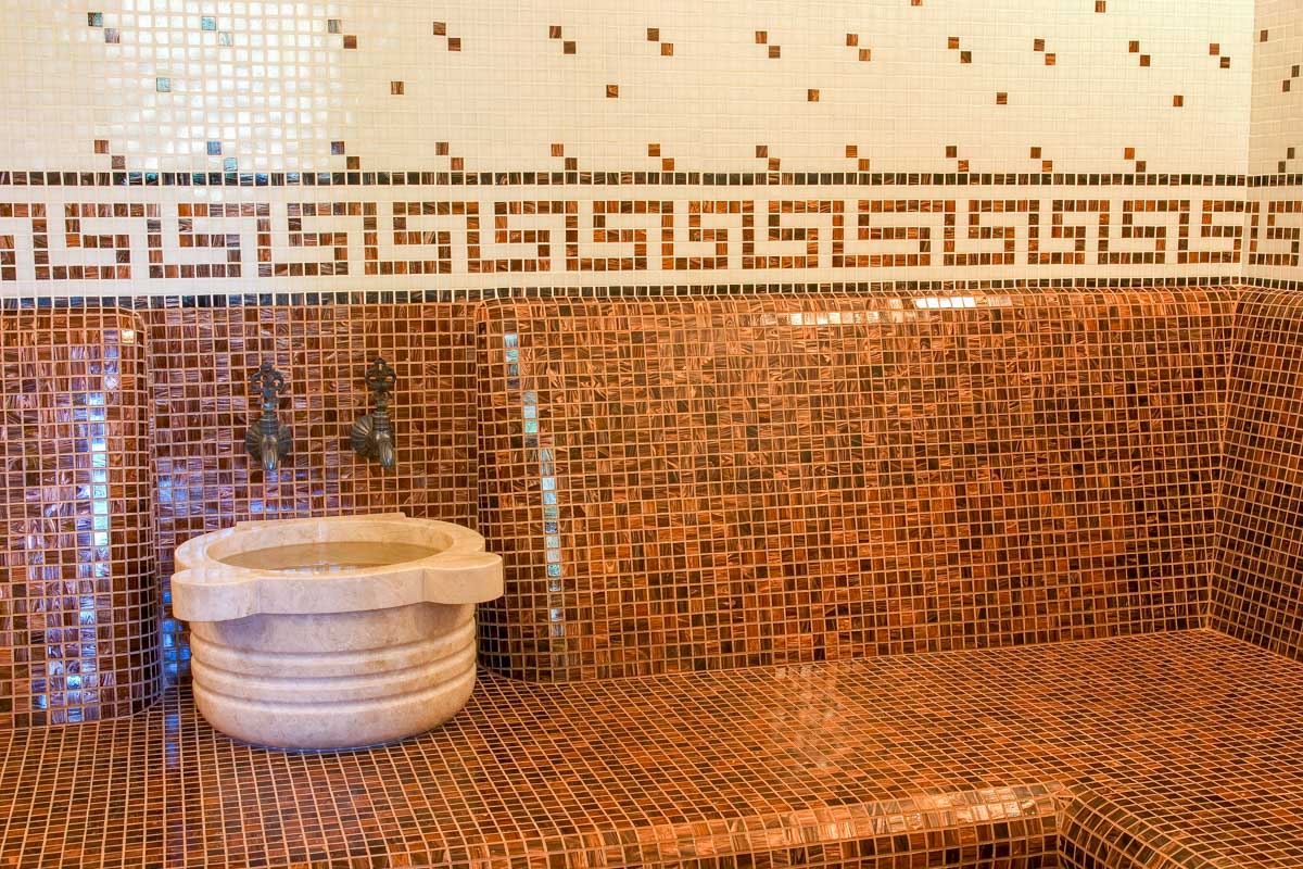 Turkish Bath tile at a spa in Istanbul Turkey