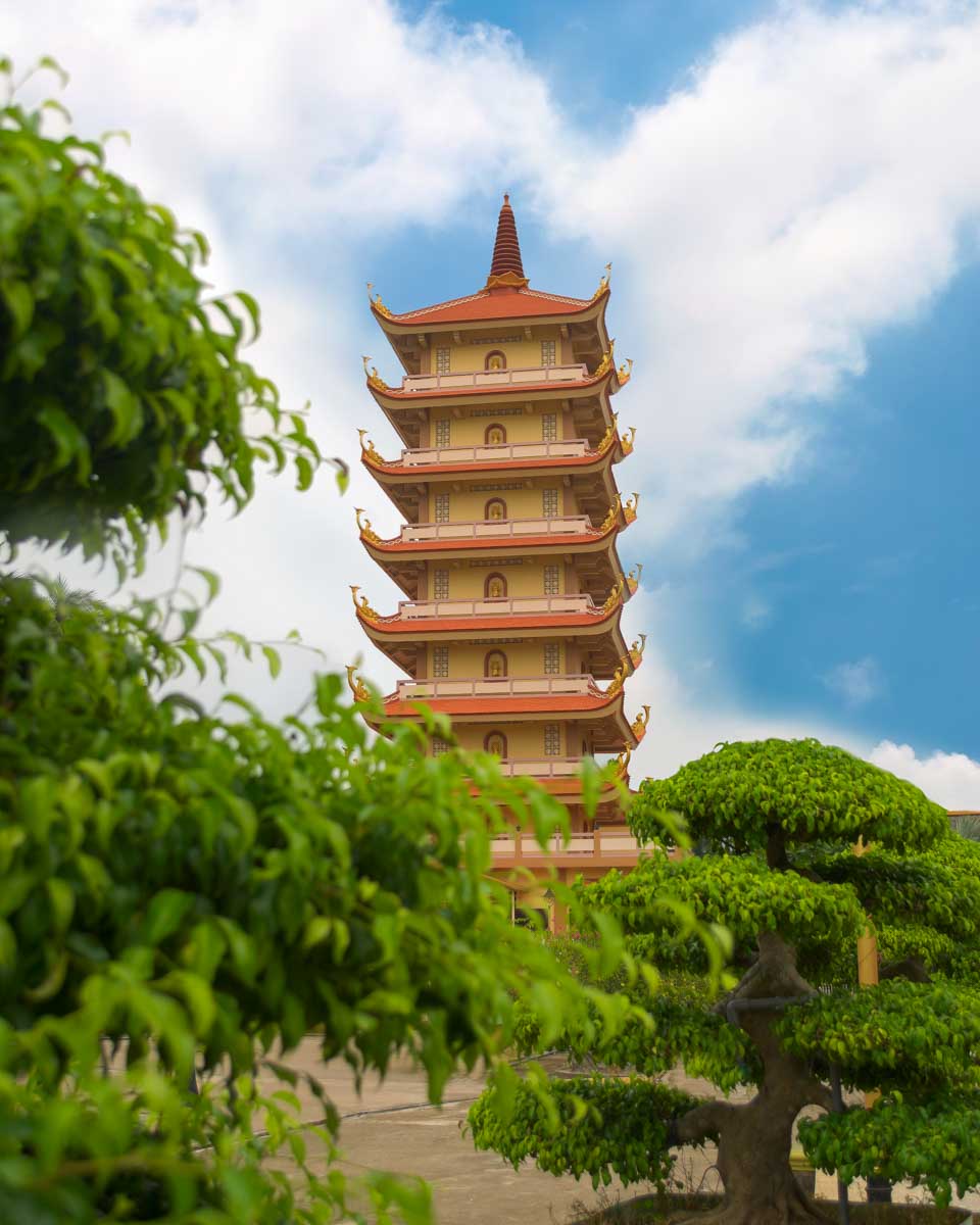 Vinh Trang Pagoda on the Mekong Delta on a tour from Saigon Ho Chi Minh Vietnam
