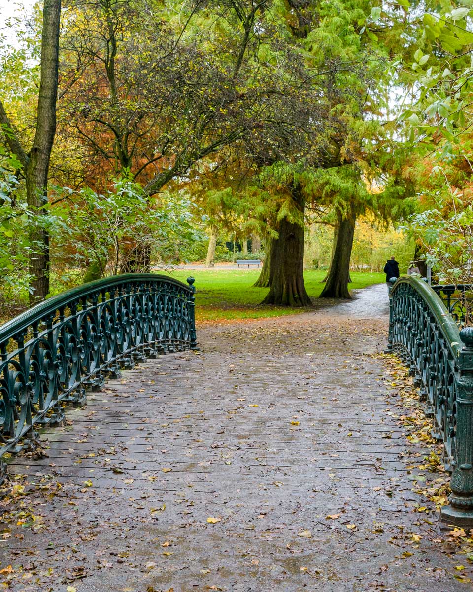 Vondelpark path in the park Amsterdam Netherlands