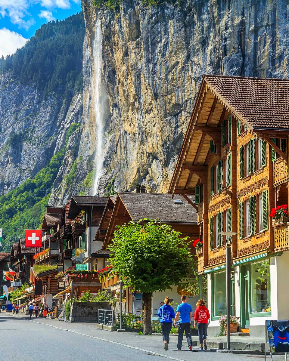 lauterbrunnen village on a tour from Zurich Switzerland
