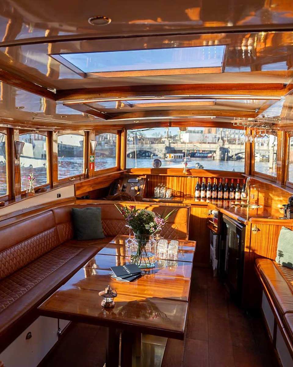voyageamsterdamtours boat in Amsterdam Netherlands