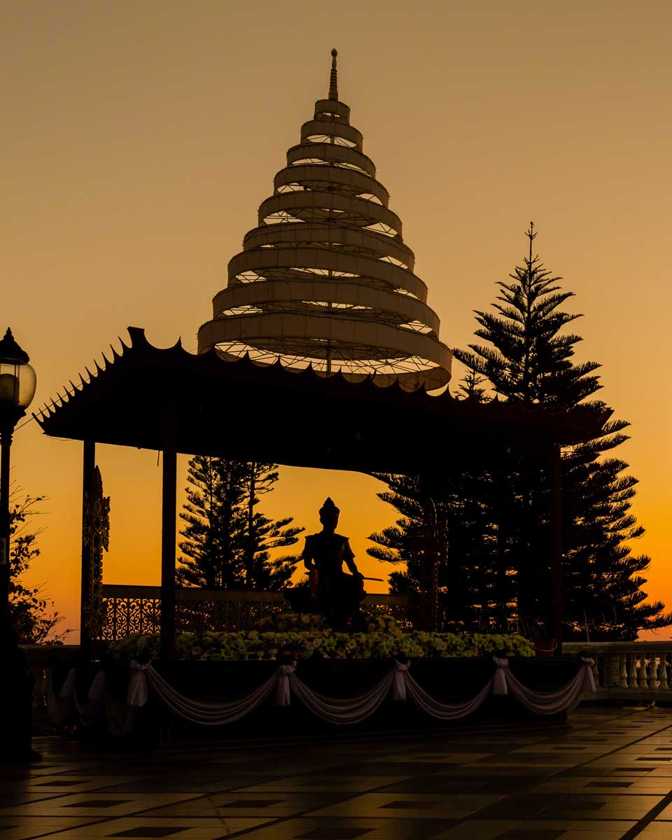 wat phra that doi suthep at sunrise near Chiang Mai Thailand