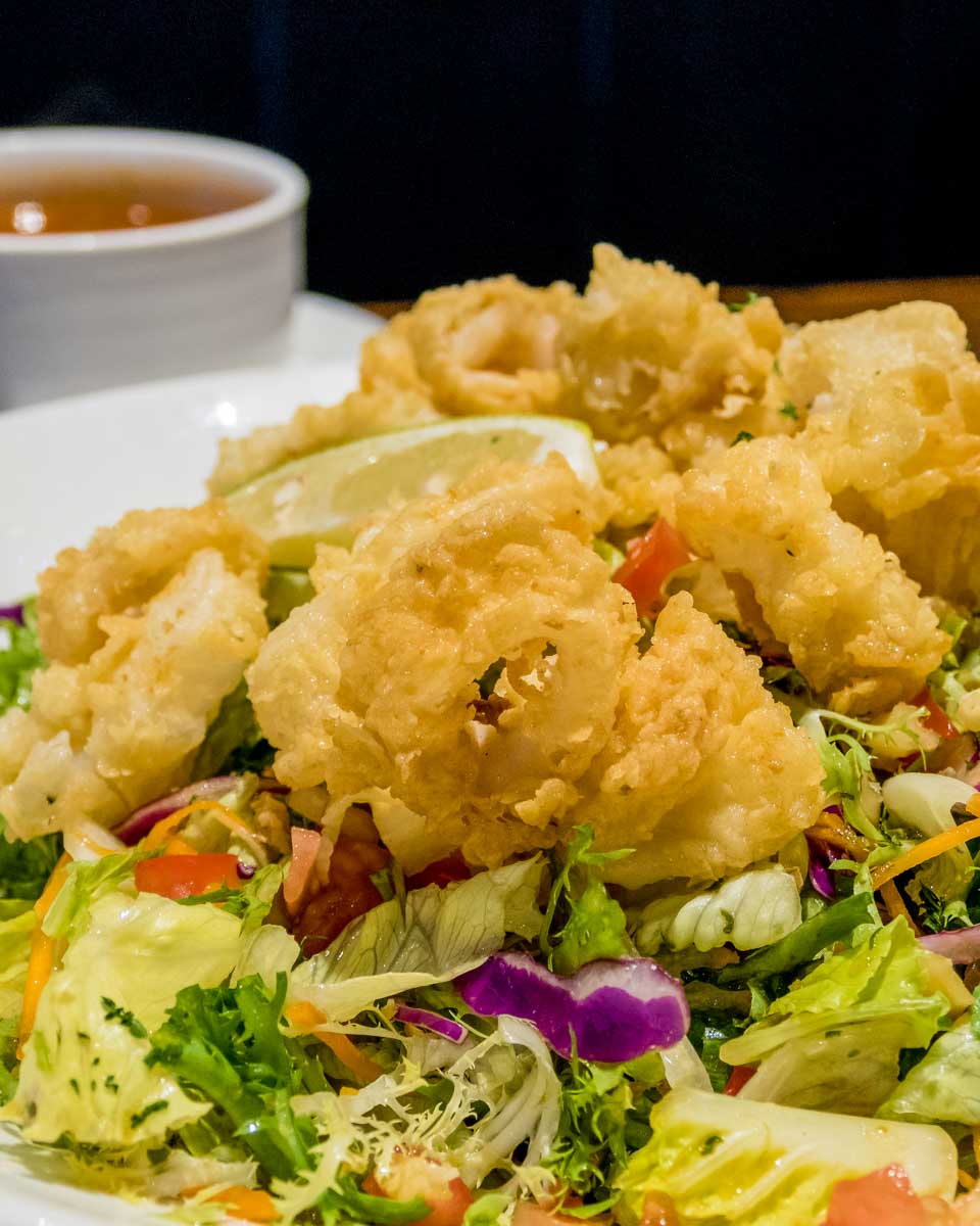 A salad eaten on a cruise in Dubai