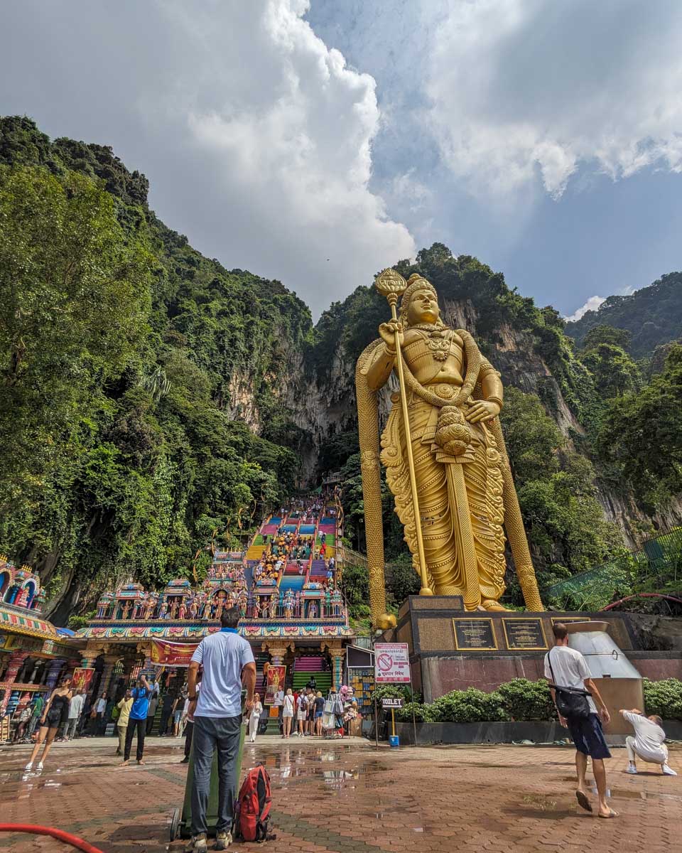 At the base of Batu Cave in Kuala Lumpur Malaysia