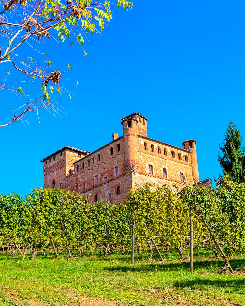 Grinzane Cavour castle on a wine tasting tour from Milan Italy