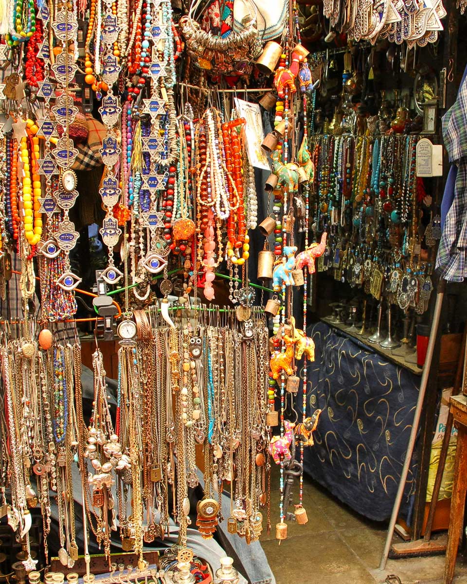 Jewlery in a shop on a tour in New Delhi India