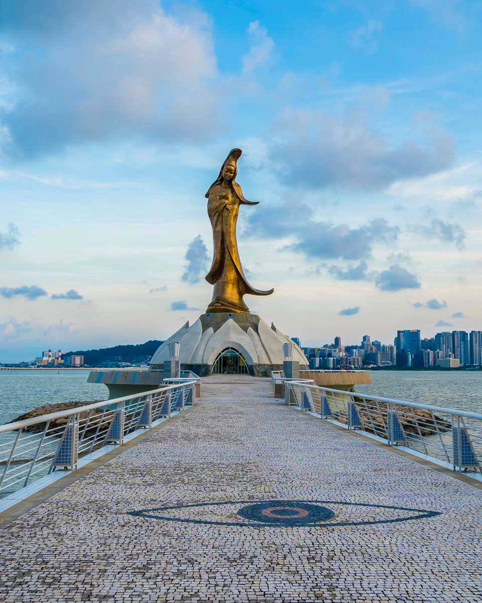 Kun Iam statue in Macao on a tour from Hong Kong