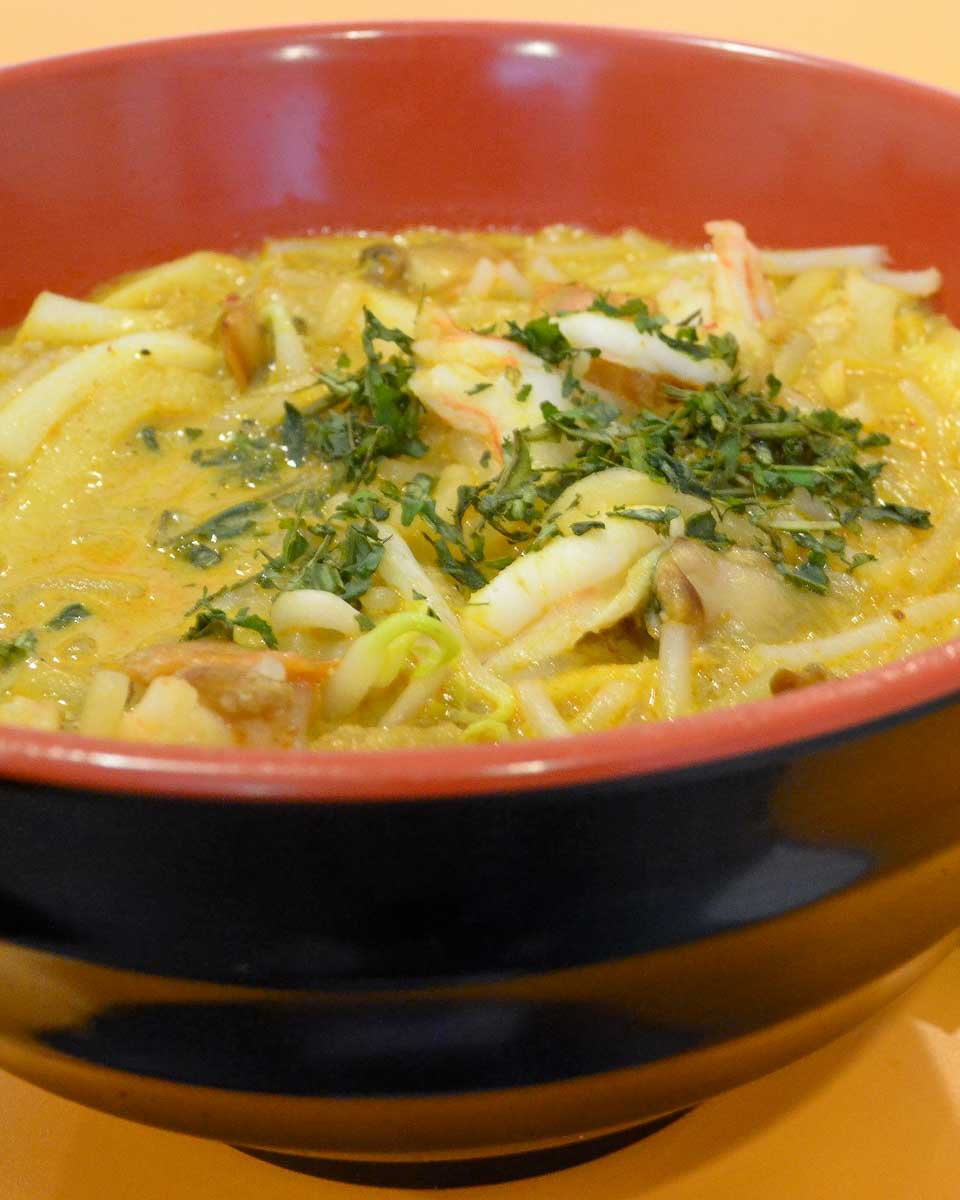 Laksa food eaten on a food tour in Singapore