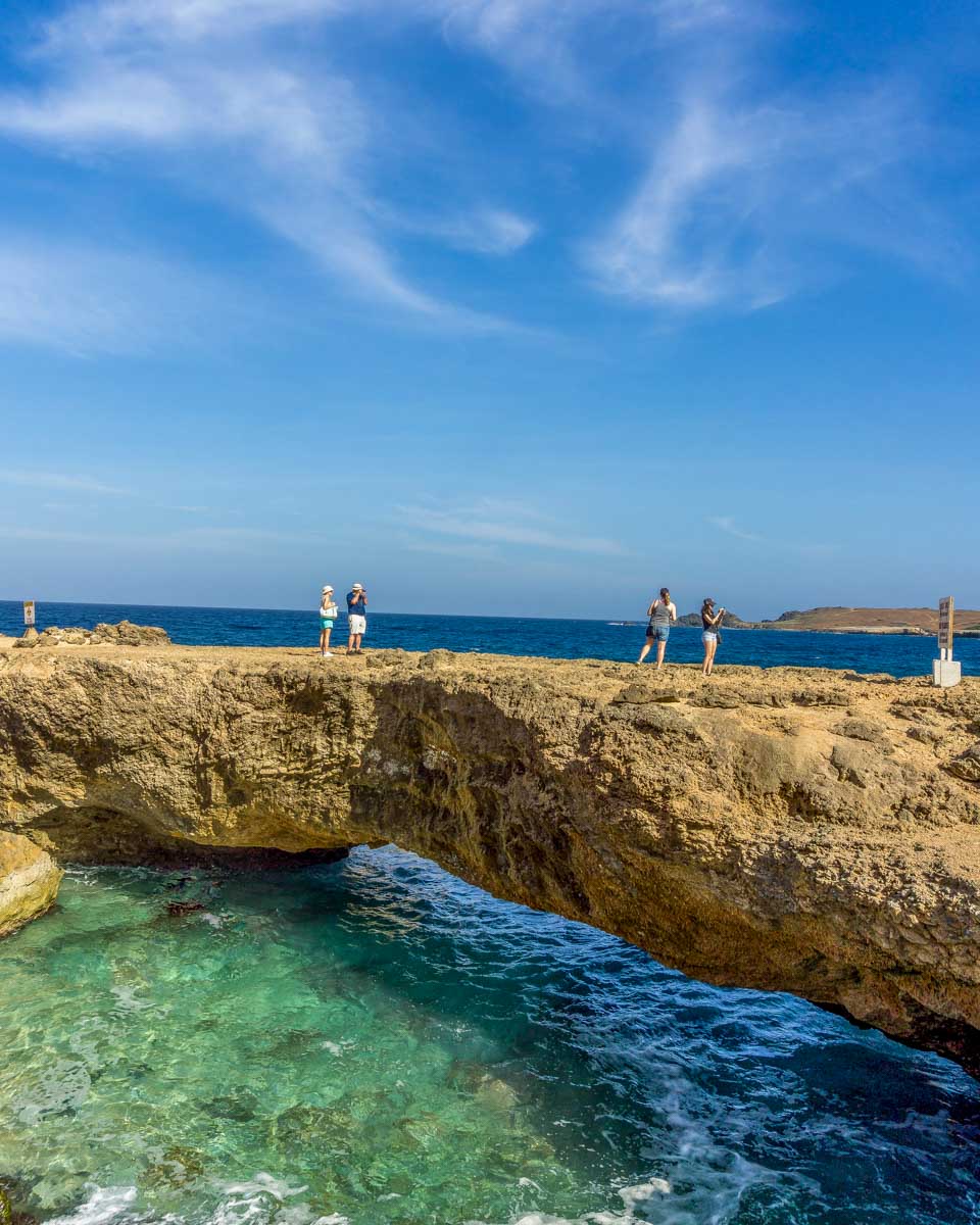 Natural Bridge Aruba on the coast of Aruba