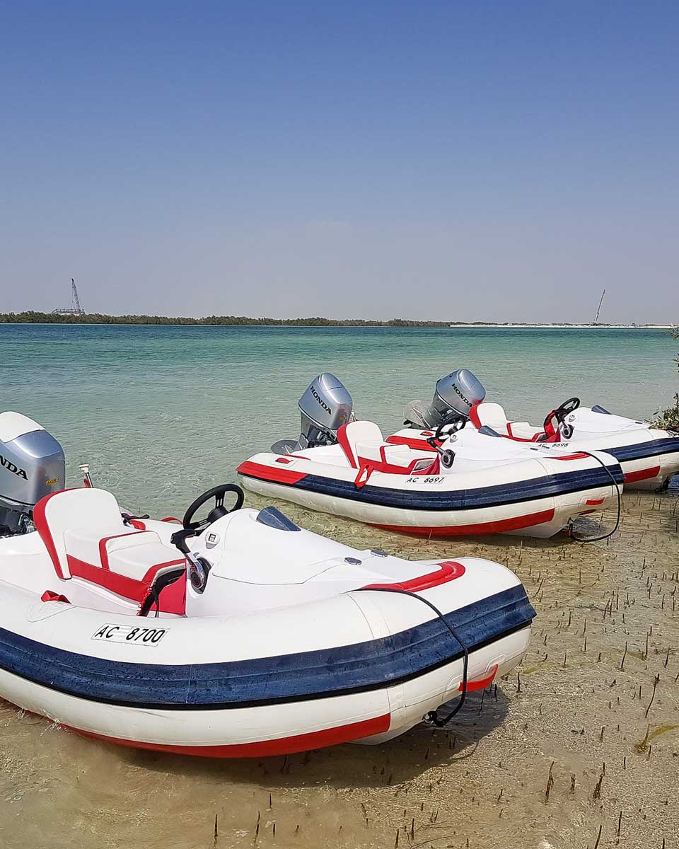 Rhino Rides Abu Dhabi speed boats at Yas Island on a tour from Abu Dhabi 2